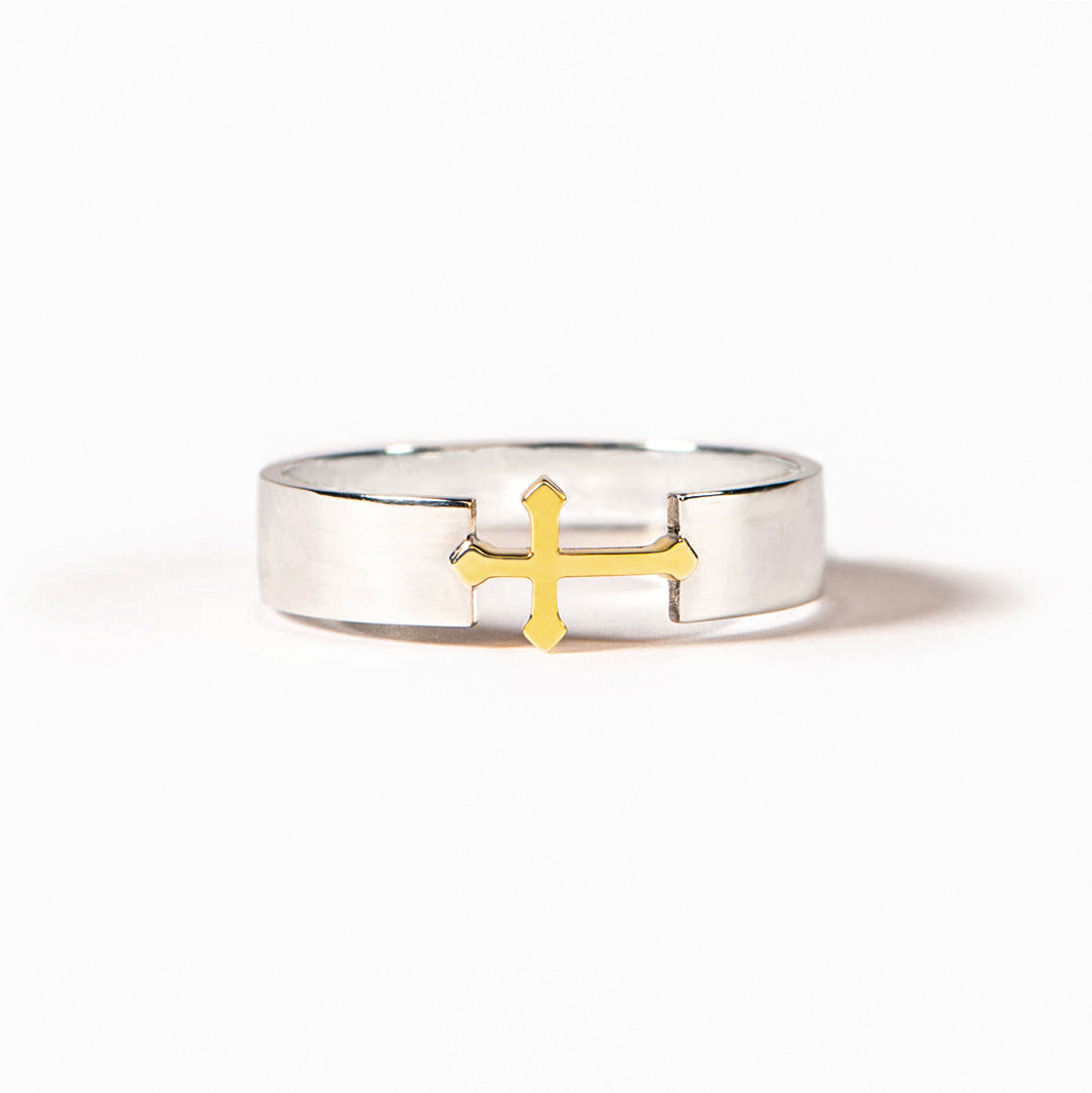 God Has Not Given Us A Spirit Of Fear, But Of Power And Of Love And Of A Sound Mind Engraved Cross Ring