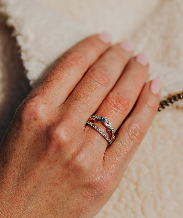 S925 Keep Climbing Mountain Ring