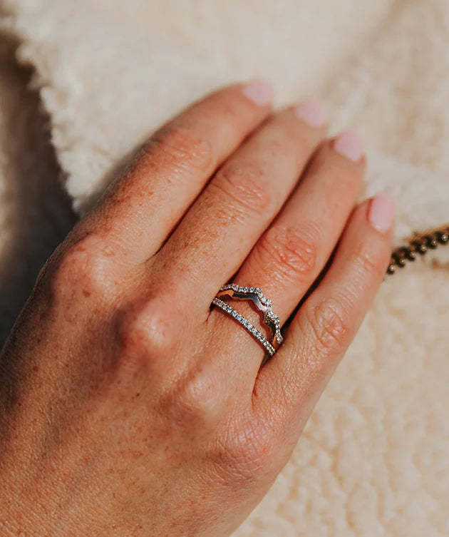 S925 Keep Climbing Mountain Ring