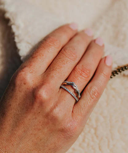 S925 Keep Climbing Mountain Ring