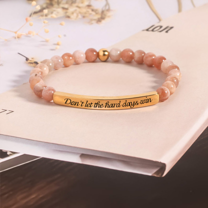 When The Days Get Hard, Don't Let Them Win Bead Lettering Bracelet