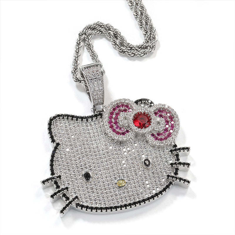 S925 Hello Kitty Sparkling Necklace