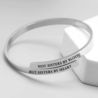 For Friend - Not Sisters By Blood  But Sisters By Heart Staggered Bracelet