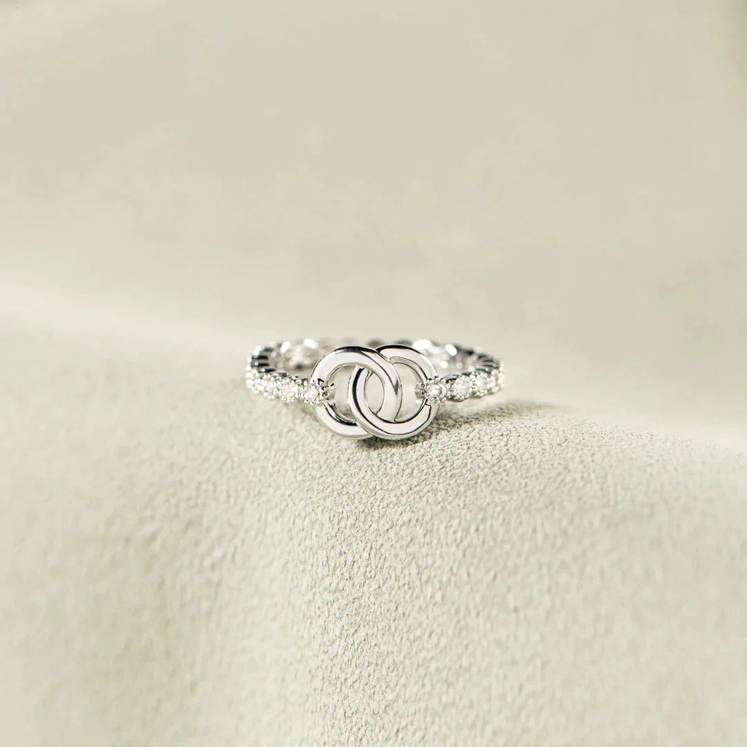 S925 Mother & Daughter interlocking ring