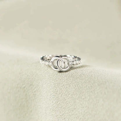 S925 Mother & Daughter interlocking ring