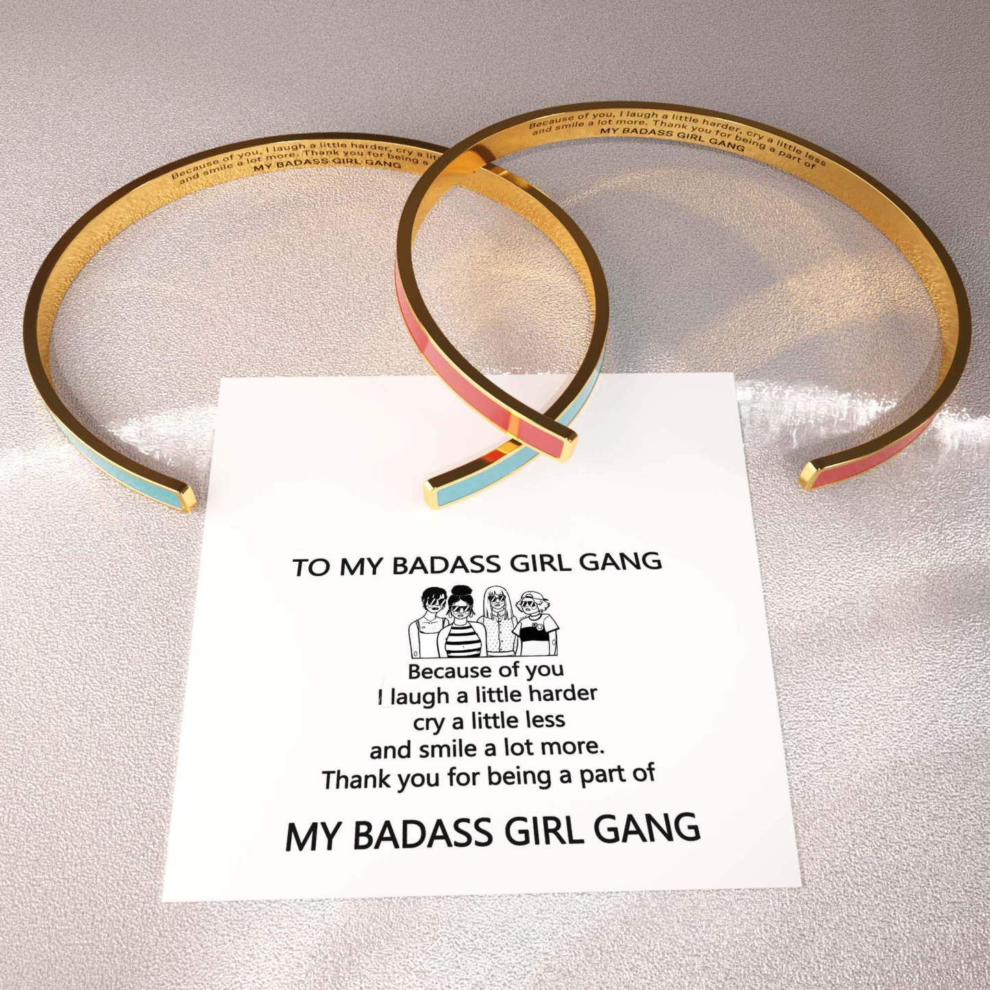 For Friend- Thank You for Being A Part of MY Badass Girl Gang Cyan Bracelet-37bracelet