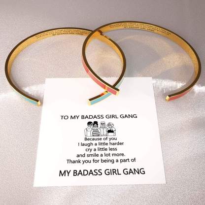For Friend- Thank You for Being A Part of  MY Badass Girl Gang Cyan Bracelet-37bracelet