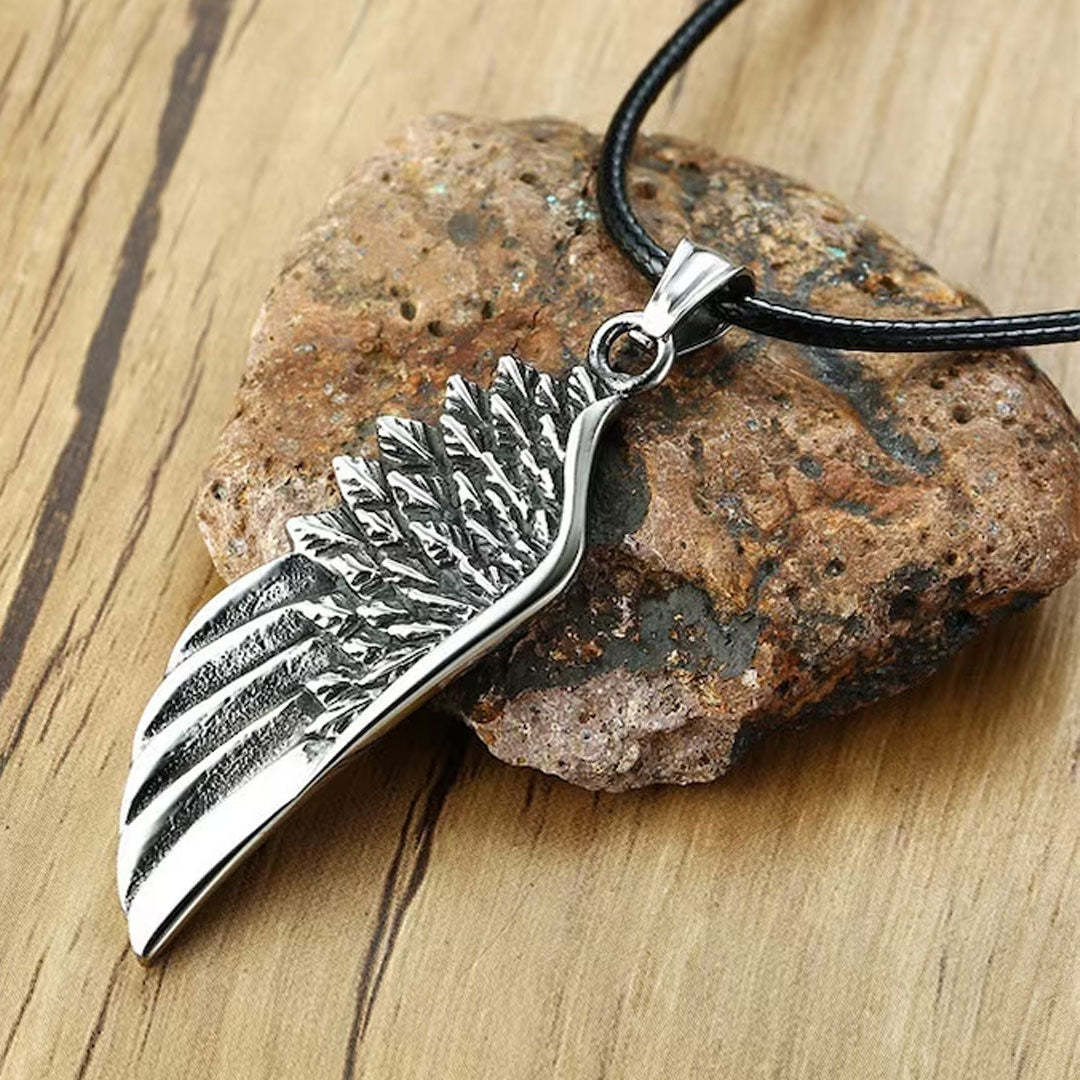 For Memorial - There's No One Who Misses You More Than Me Men's Wings Necklace