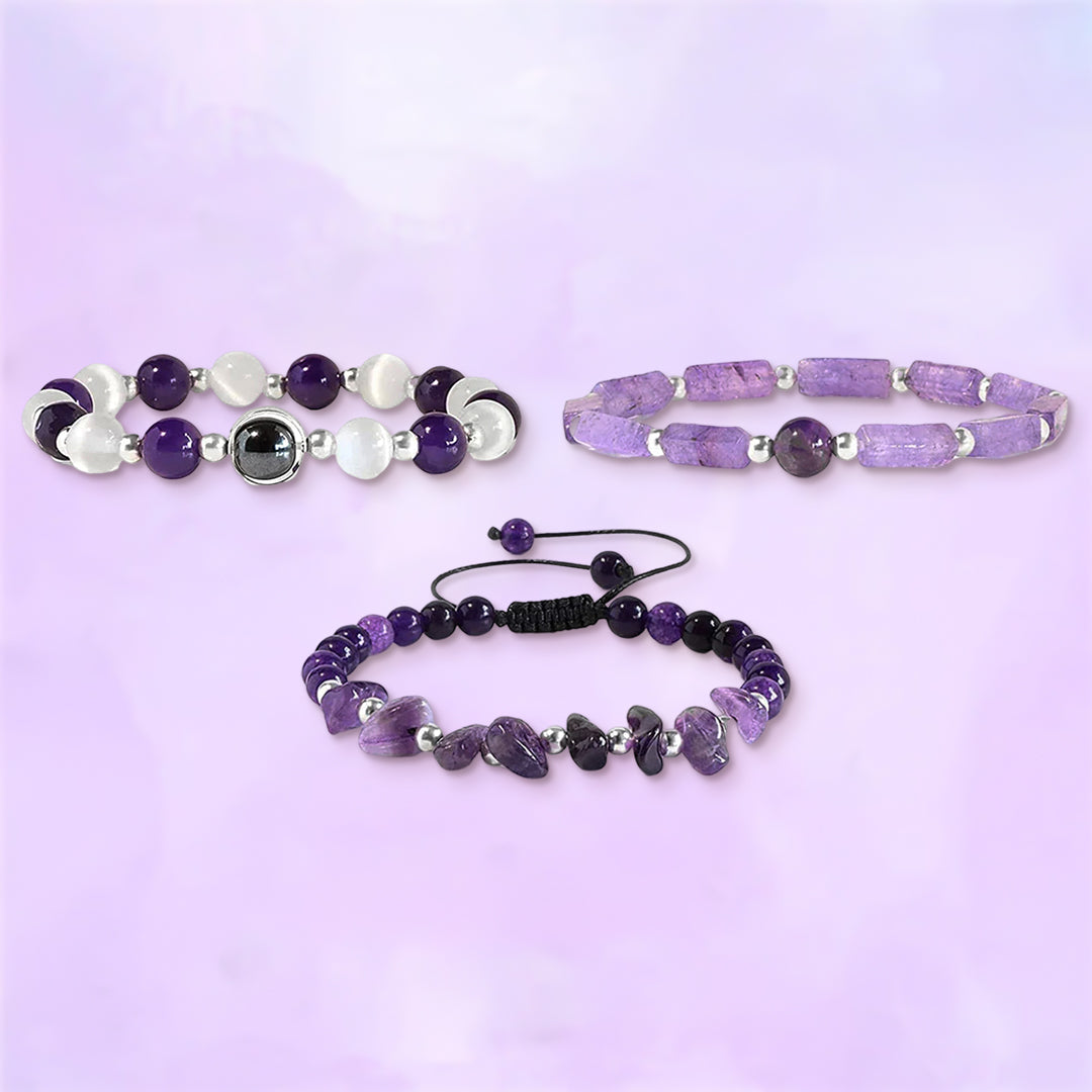 Amethyst Bracelet Set