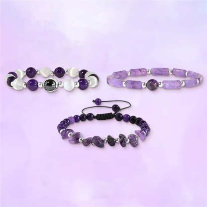 Amethyst Bracelet Set