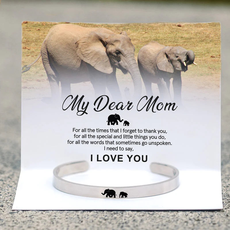 For Mom - Mama  Elephant Bracelet