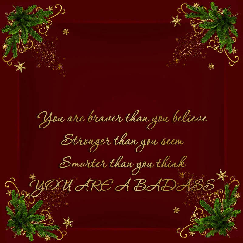 You Are A Badass Sunflower Necklace - Christmas Gift Pack