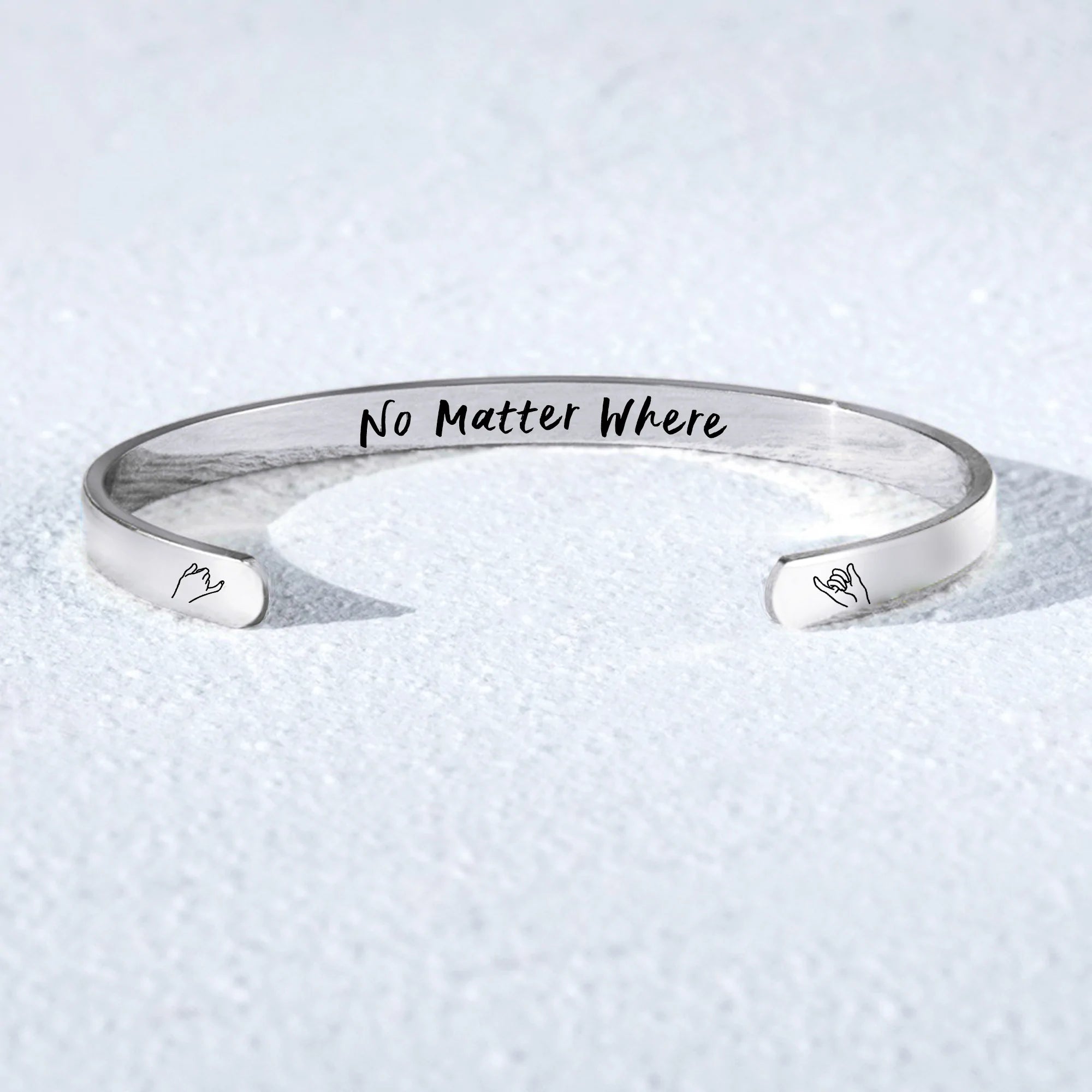 For Friends - No Matter What No Matter Where Cuff Bracelet Set-37bracelet