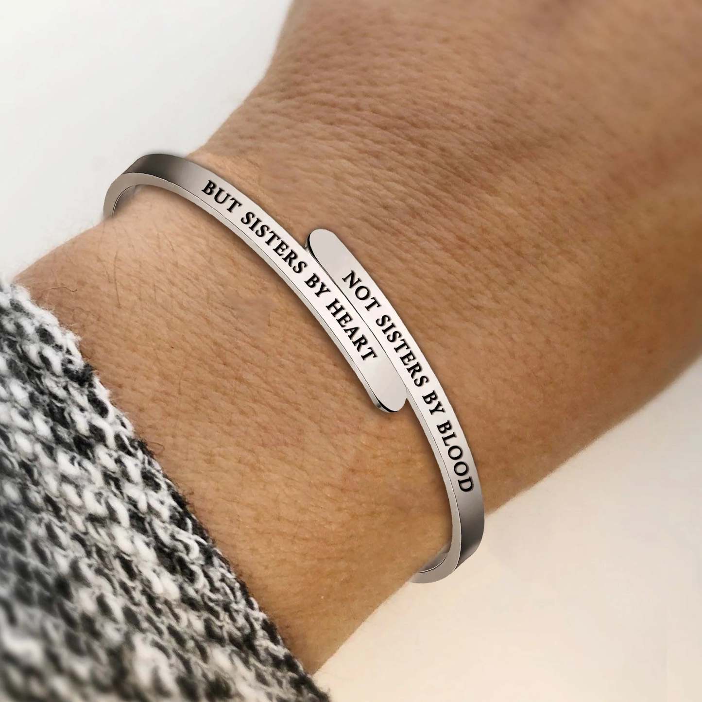 For Friend - Not Sisters By Blood But Sisters By Heart Staggered Bracelet