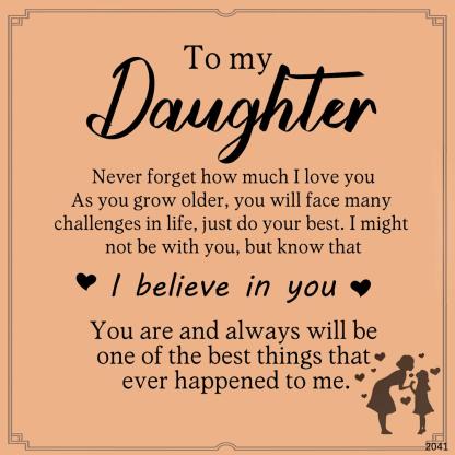 For Daughter - Never Forget How Much I Love You Heart Bead Bracelet