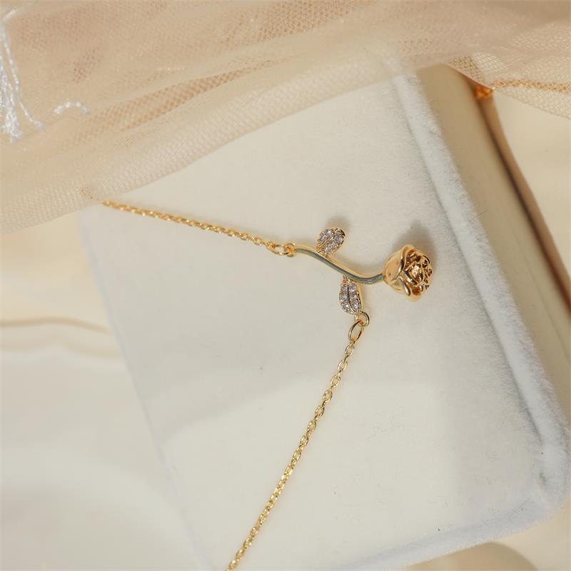 For Love - Golden Rose Necklace