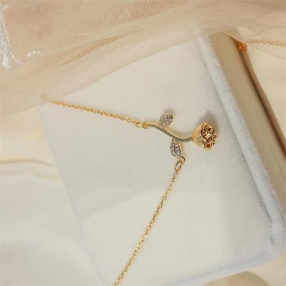 For Love - Golden Rose Necklace
