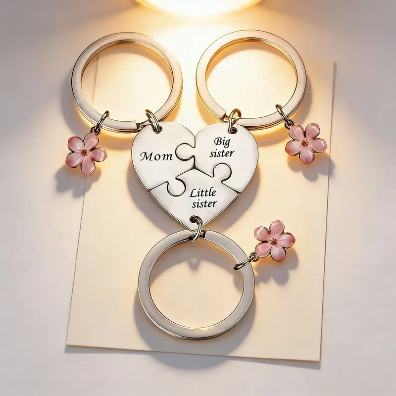 Mother Daughter Keychain Set