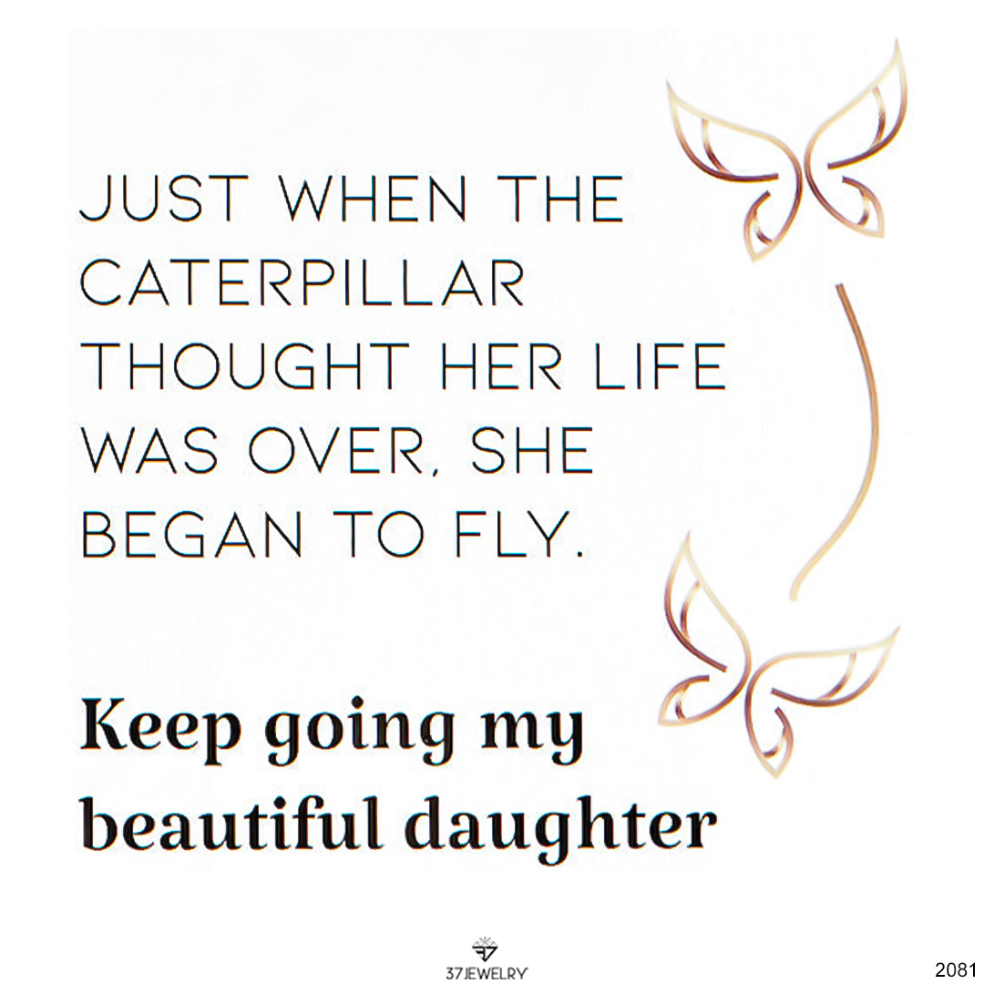For Daughter - S925 Keep Going Butterfly Diamond Ring