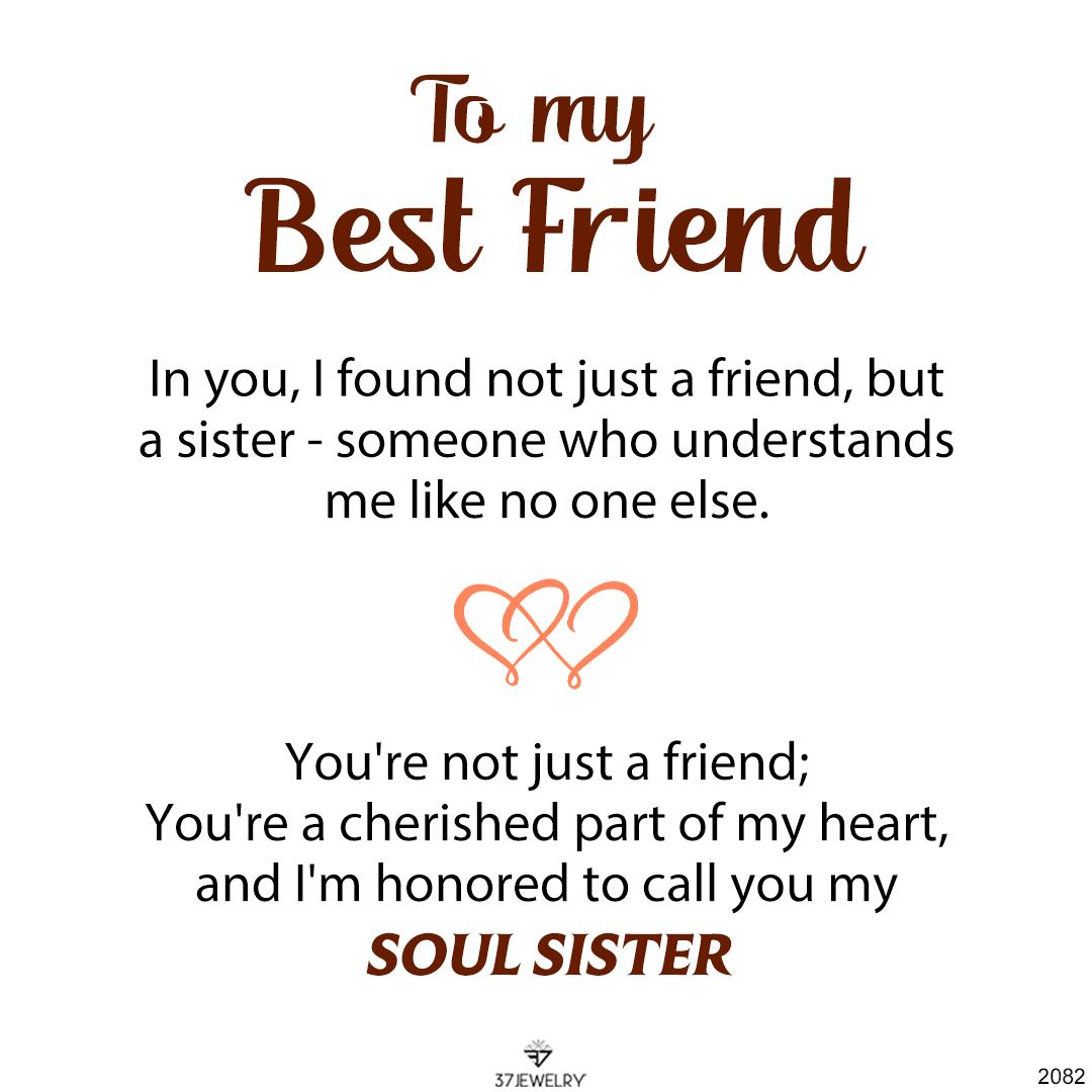 For Friend - I'm Honored To Call You My Soul Sister Double Heart Bracelet