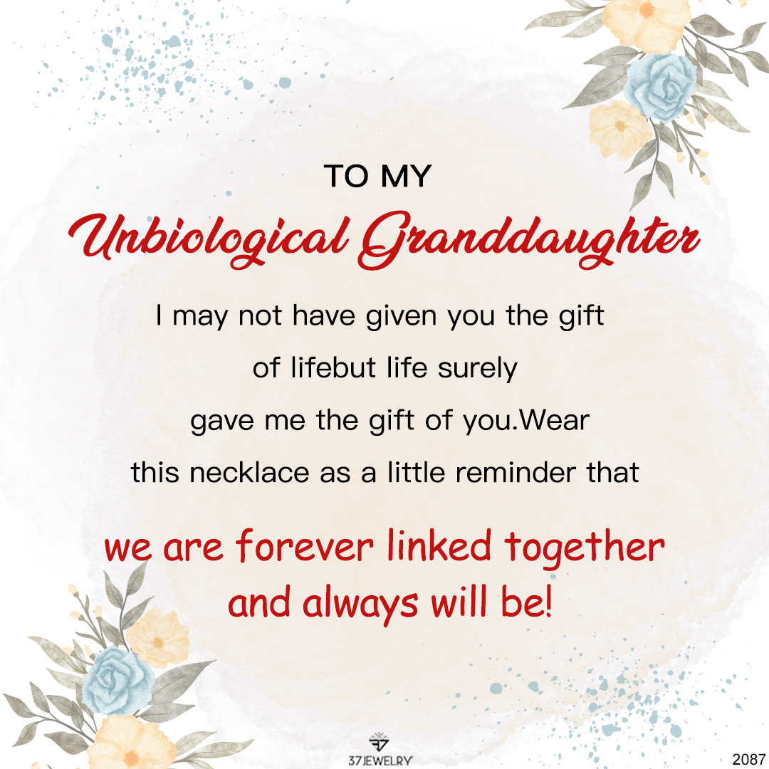 For Granddaughter - S925 We Are Forever Linked Together Interlocking Circle Necklace