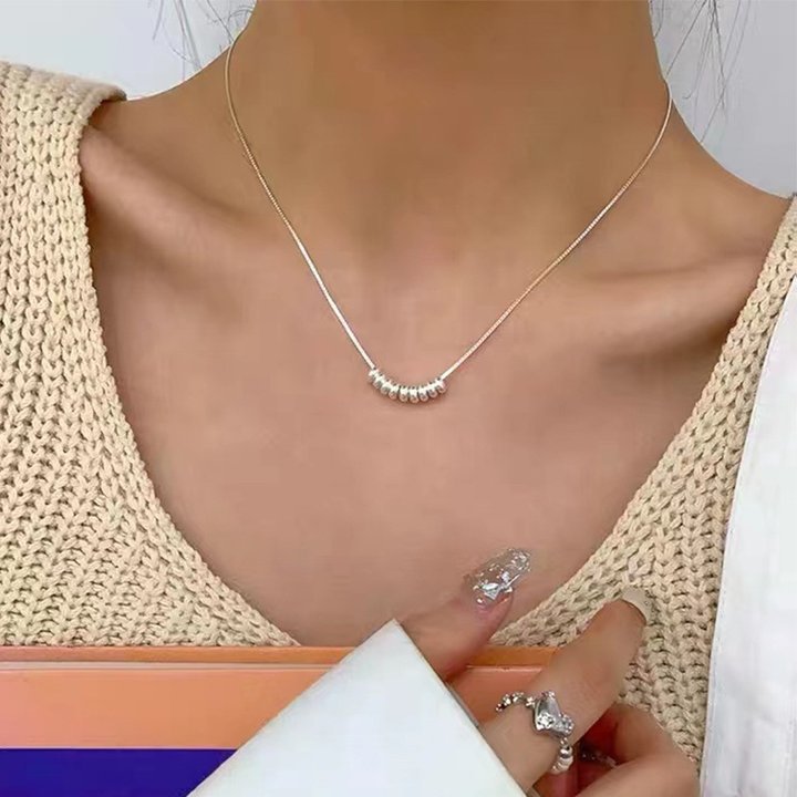 For Daughter - S925 Your Anxiety is Lying to You Circle Beads Fidget Ring