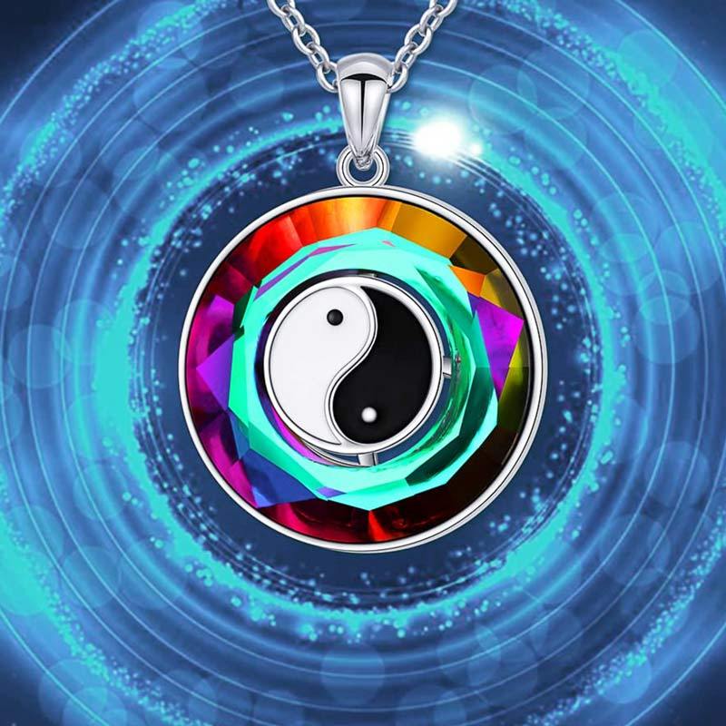 For Love - S925 You are the YIN to My YANG Crystal Yin Yang Necklace