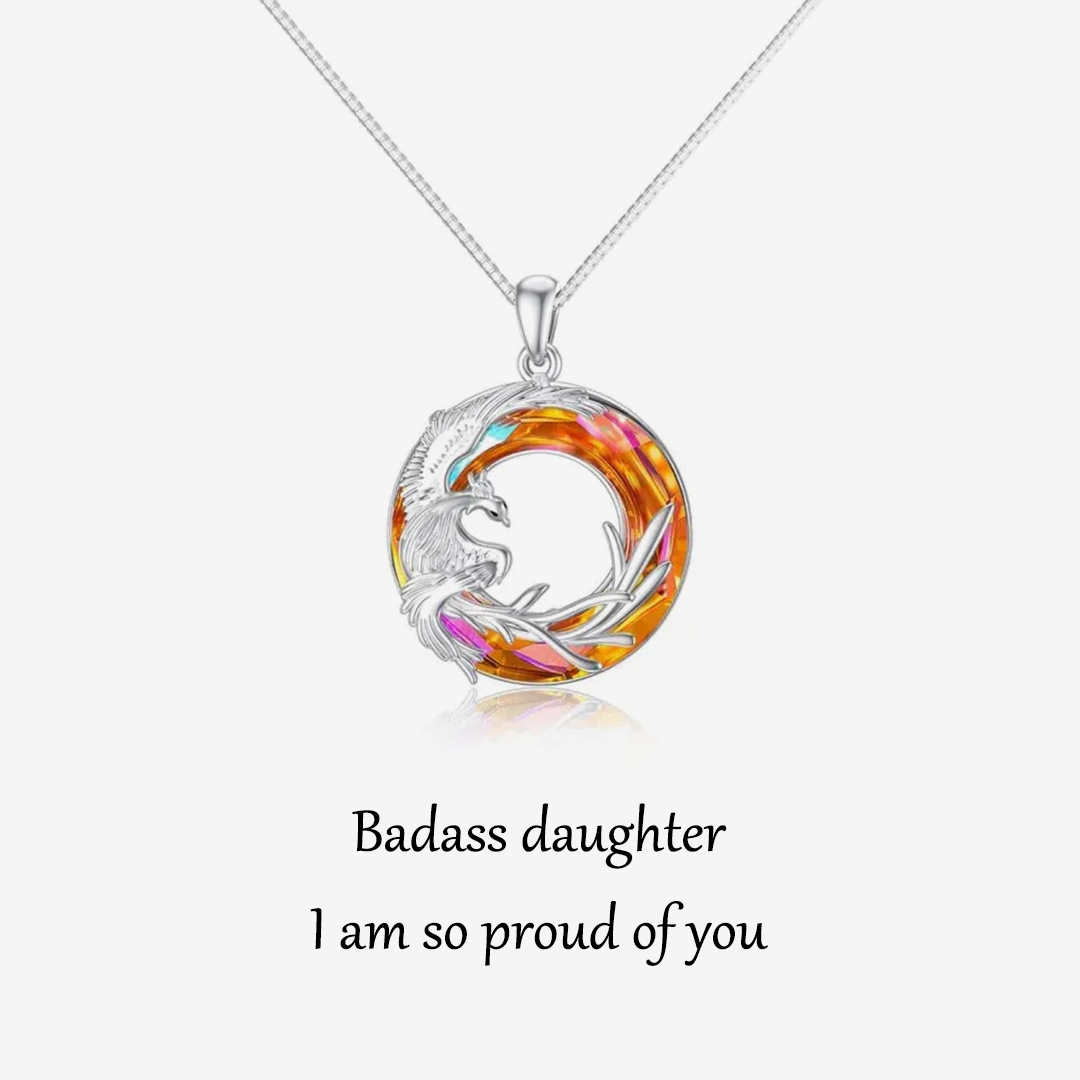 For Daughter - S925 I am So Proud of You Phoenix Necklace