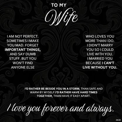 "To My Wife" Forever & Always Heart Necklace