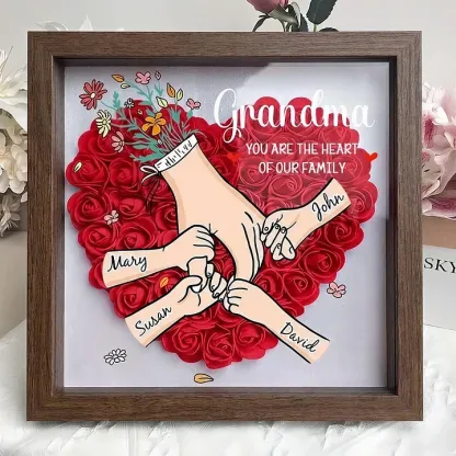 Personalized Flower Shadow Box for Mom & Grandma – A Mother's Day Gift She'll Keep