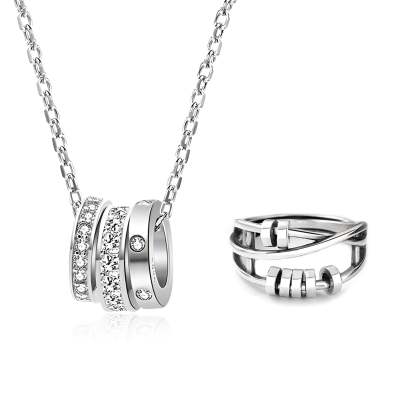 For Anyone - S925 Drive Away Your Anxiety Layer Beads Fidget Ring