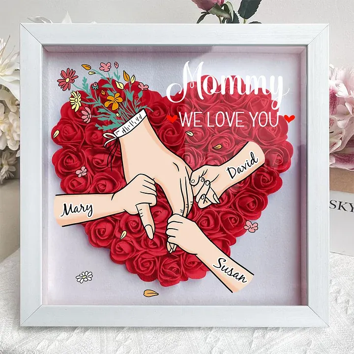 Personalized Flower Shadow Box for Mom & Grandma – A Mother's Day Gift She'll Keep