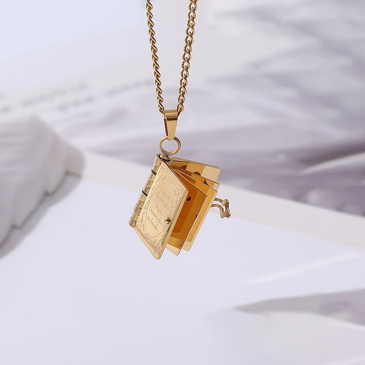 For All Those Who Found Themselves in Books Book Necklace