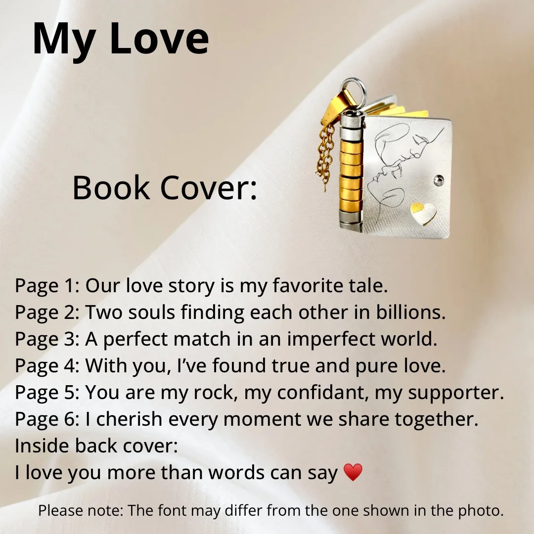 For Love - Our Love Story Is My Favorite Tale Book Necklace