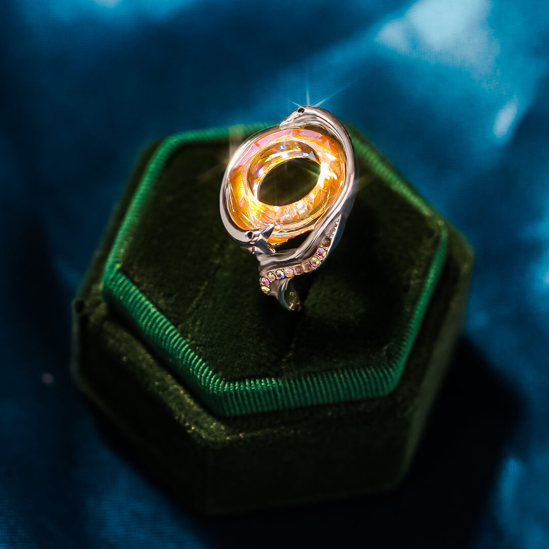 For Self - S925 The Fire inside Me Burns Brighter Phoenix Adjustable Ring