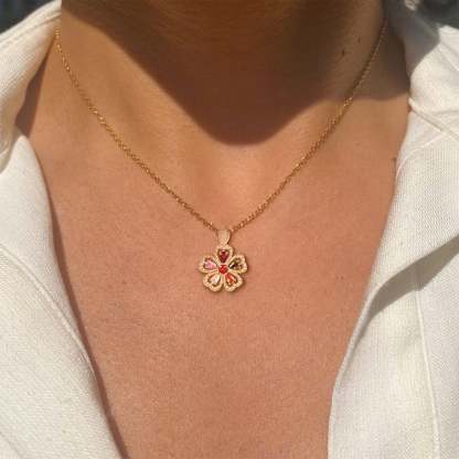 For Mom - S925 Thank You For all the Seeds You Sow Crystal Flower Crystal Necklace