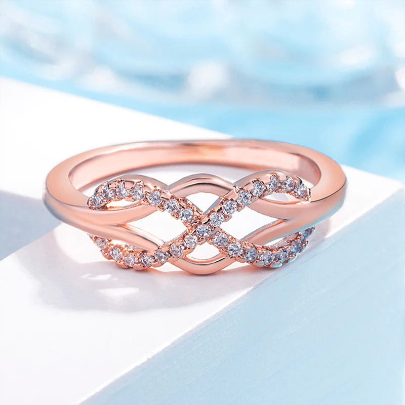 For Granddaughter - S925 Grandma and Granddaughter Forever Linked Together Infinity Cross Ring