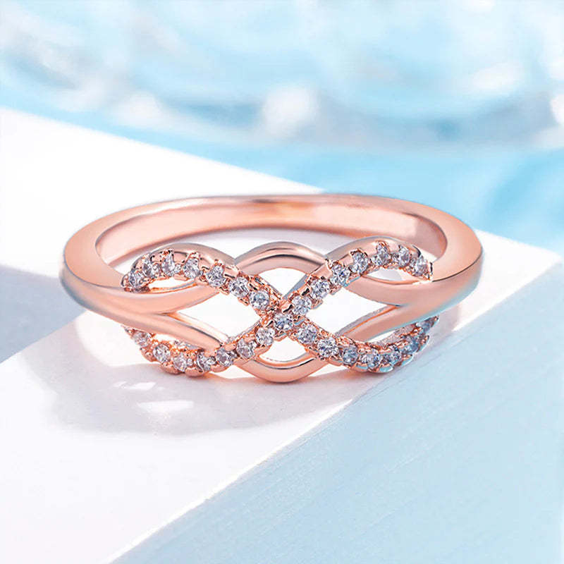 For Granddaughter - S925 Grandma and Granddaughter Forever Linked Together Infinity Cross Ring