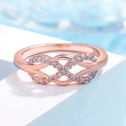 For Granddaughter - S925 Grandma and Granddaughter Forever Linked Together Infinity Cross Ring
