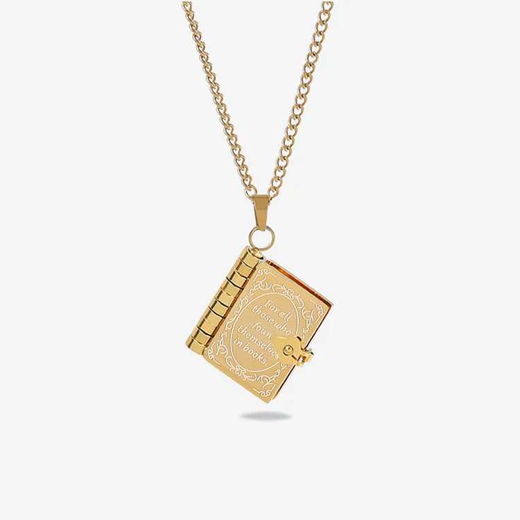 For All Those Who Found Themselves in Books Book Necklace