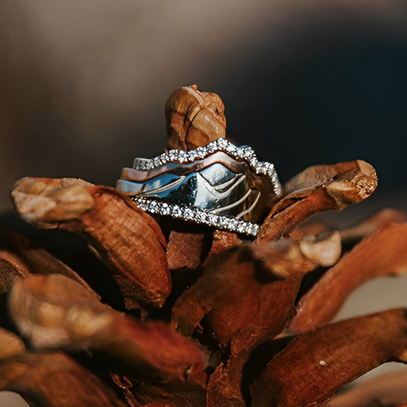 S925 Keep Climbing Mountain Ring