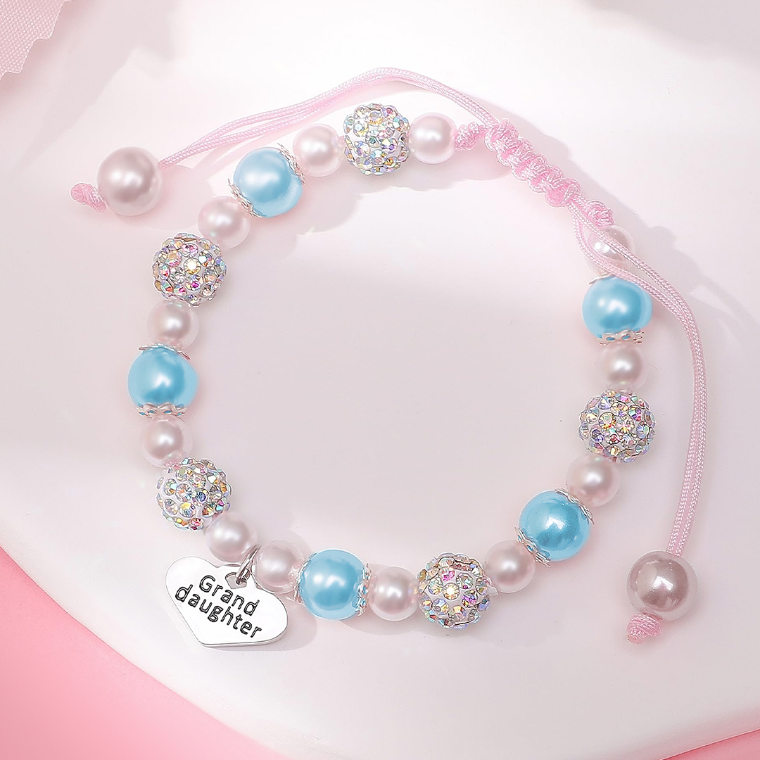 For Granddaughter- You Are My Most Beautiful Chapter Pendant Pearl Bracelet