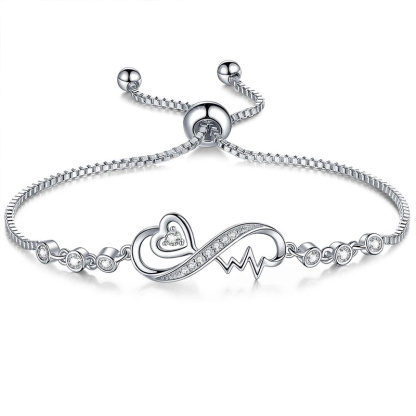 For Granddaughter - S925 𝐈 𝐀𝐌 𝐒𝐎 𝐏𝐑𝐎𝐔𝐃 𝐎𝐅 𝐘𝐎𝐔 Infinite Heartbeat Bracelet