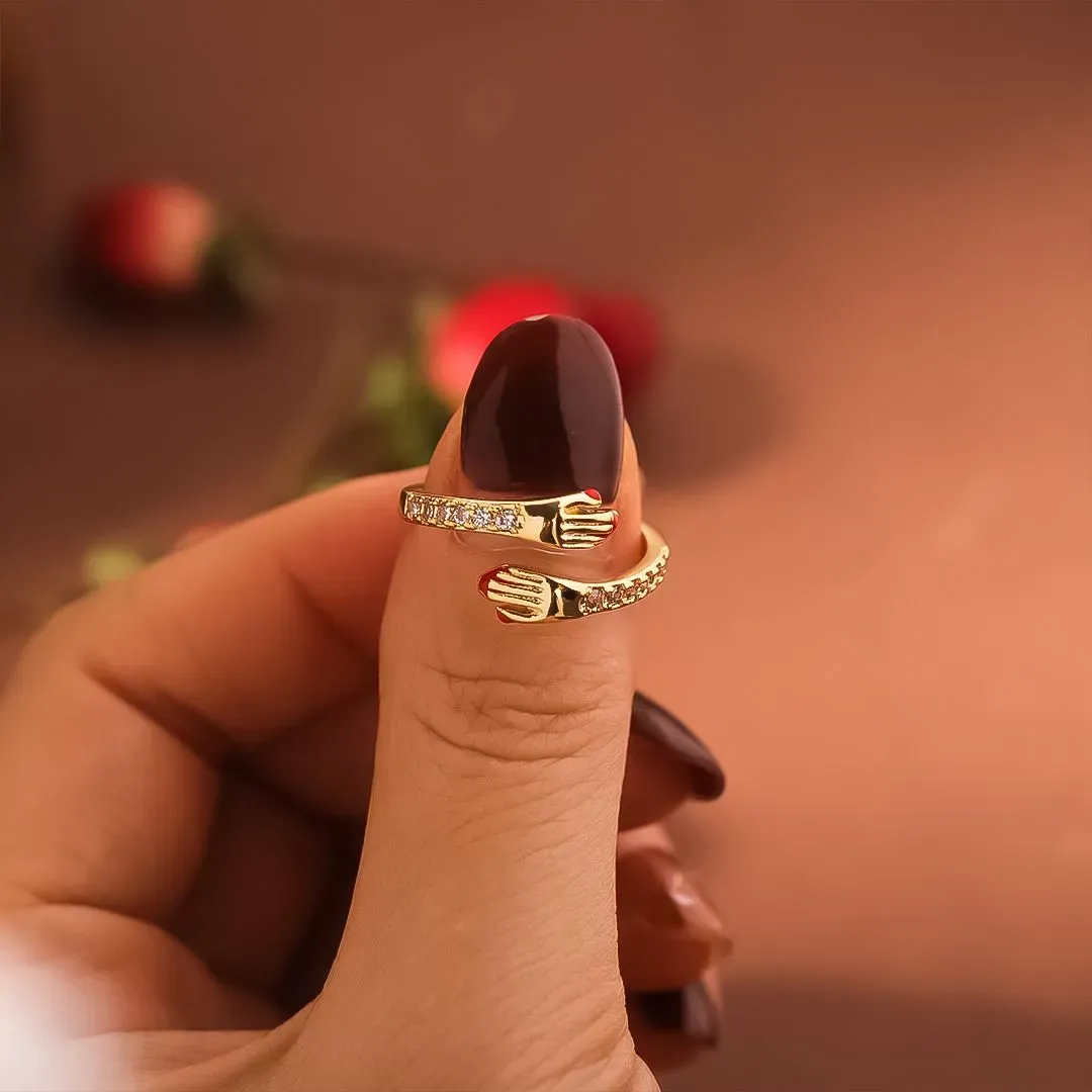 For Granddaughter - S925 I'm Always Ready to Take You in My Arms and Hold You Close Hug Ring