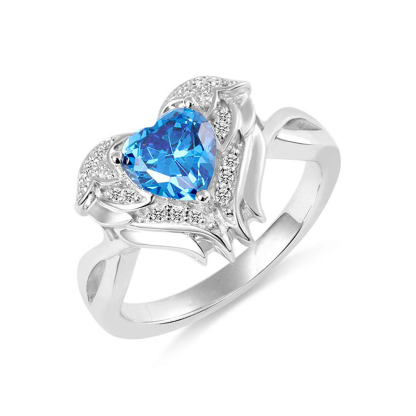 For Memorial - S925 Until We Meet Again Heart Wing Ring