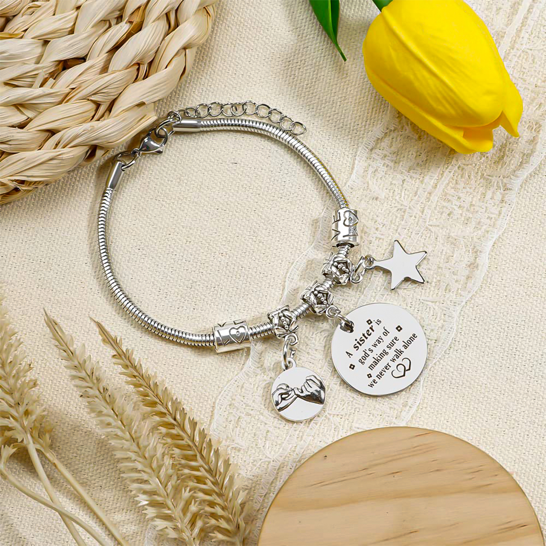For Sister - A Sister Is God's Way Of Making Sure We Never Walk Alone Bracelet