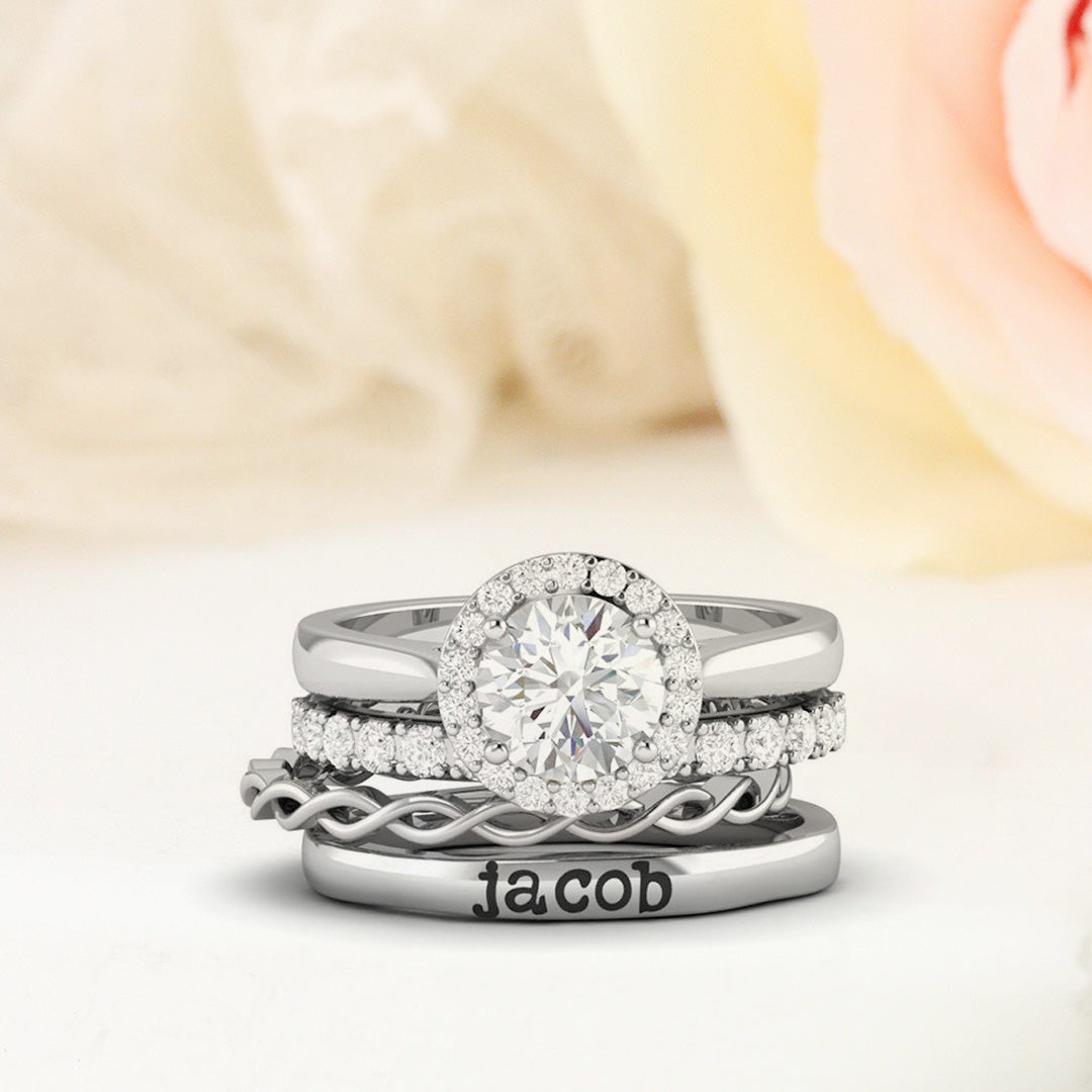 Personalized Engagement Stackable Ring