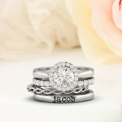 Personalized Engagement Stackable Ring