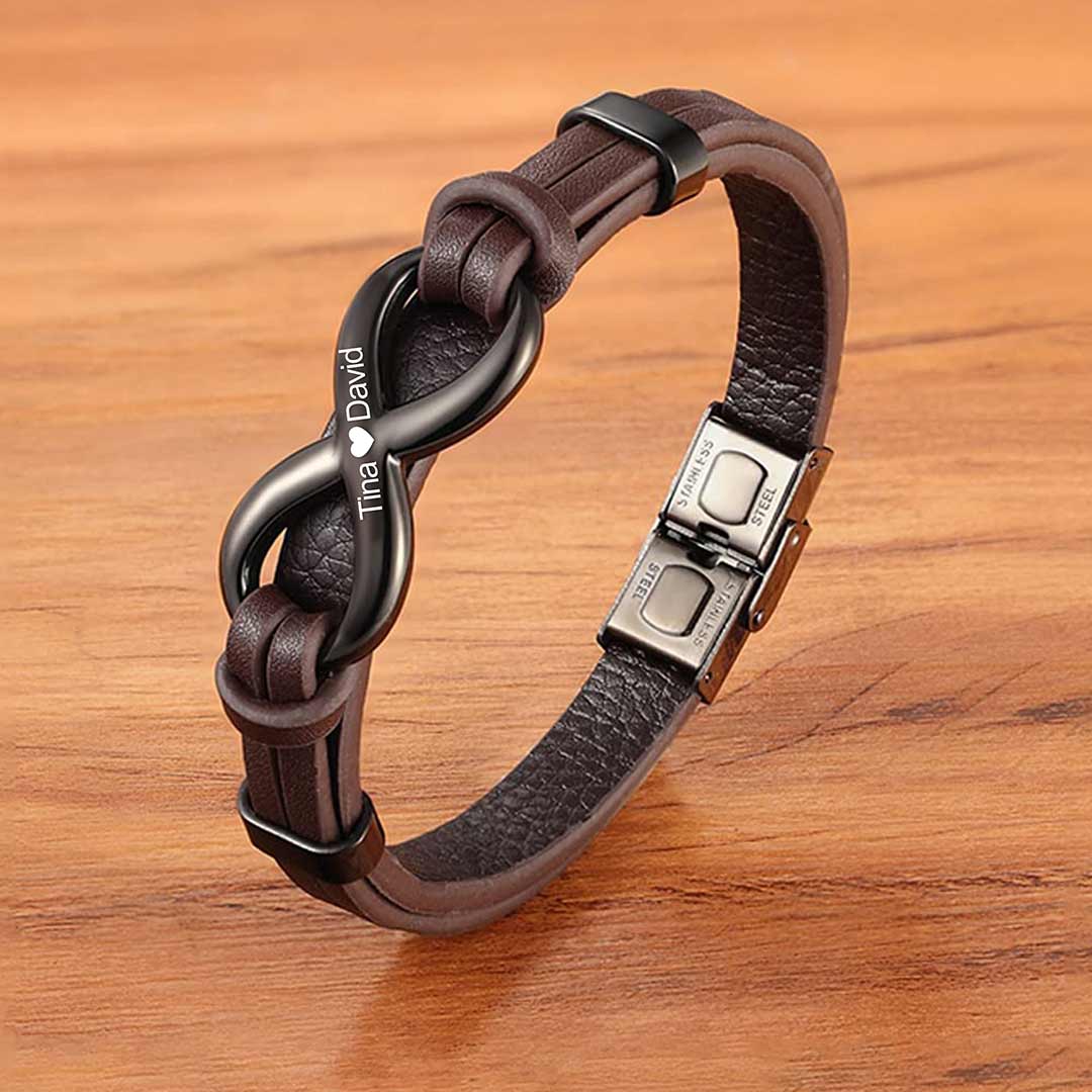For Love - Name Custom Leather Bracelet