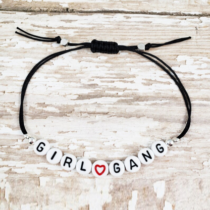 For Friends - Badass Girl Gang Beaded Card Bracelet